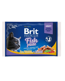 BRIT Cat Adult Fish Plate 4x100g