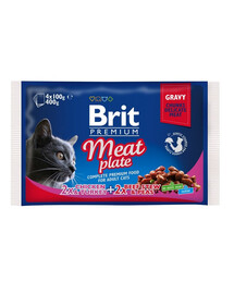 BRIT Premium Pouches Meat Plate 4 x 100 g