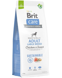 BRIT Care Dog Sustainable Adult Large Breed Chicken & Insect Adult Large Breed Hundefutter mit Huhn und Insekten 12kg 12+2kg FREE