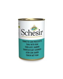 SCHESIR Thunfisch und Schinken Ergänzungsfuttermittel für Katzen 140 g