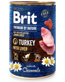 BRIT Premium by Nature Junior Turkey and liver 400 g Truthahn und Leber natürliches Welpenfutter
