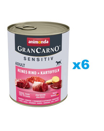 ANIMONDA Grancarno Sensitive Rindfleisch mit Kartoffeln 6x 800 g