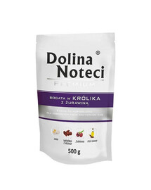 DOLINA NOTECI Premium reich an Kaninchen mit Moosbeere 10 x 500 g