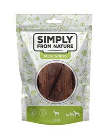 SIMPLY FROM NATURE Meat Strips Hirschfleischstreifen für Hunde 80 g