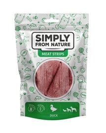 SIMPLY FROM NATURE Meat Strips Entenfleischstreifen für Hunde 80 g