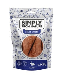 SIMPLY FROM NATURE Meat Strips Kaninchenfleischstreifen für Hunde 80 g