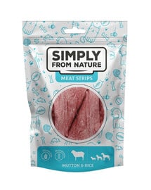 SIMPLY FROM NATURE Meat Strips Fleischstreifen mit Hammelfleisch und Reis für Hunde 80 g