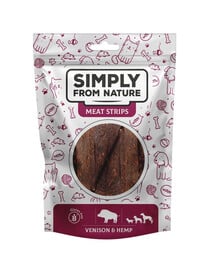 SIMPLY FROM NATURE Meat Strips Fleischstreifen mit Wild und Hanf für Hunde 80 g