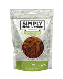 SIMPLY FROM NATURE Meat Noodles Fleischknödel mit Hirsch und Wildschwein für Hunde 80 g