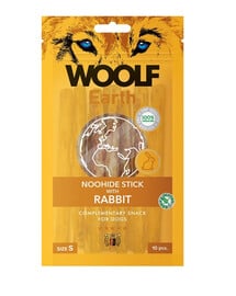 WOOLF Earth Noohide Stick with Rabbit S 90g Kaninchenstäbchen