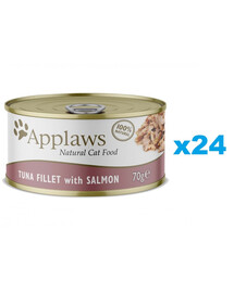 APPLAWS Cat Adult Tuna with Salmon in Broth Thunfisch mit Lachs in Brühe 24 x 70g