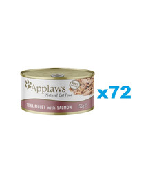 APPLAWS Cat Adult Thunfisch mit Lachs in Brühe 72x 156 g