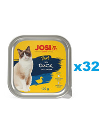 JOSERA JosiCat Entenpastete für Katzen 32 x 100g