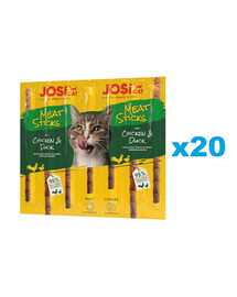 JOSERA JosiCat Meat Sticks mit Huhn und Ente für Katzen 20x35g