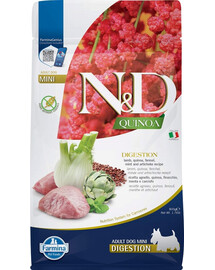 FARMINA N&D Quinoa Dog Adult Mini Digestion Getreidefreies Lamm, Quinoa, Fenchel und Artischocke 800 g
