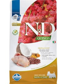 FARMINA N&D Quinoa Skin&Coat Mini Wachtel & Kokosnuss für Hunde kleiner Rassen 800 g