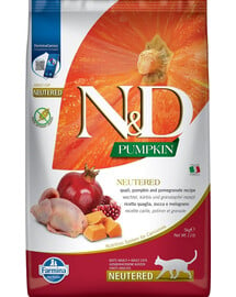 FARMINA N&D Pumpkin Quail & Pomegranate Cat Neutered 10 kg