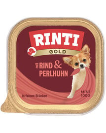 RINTI Gold Beef&Guinea fowl Mini Schale mit Rind- und Perlhuhnfleisch 100 g