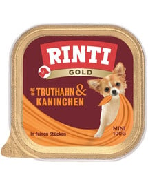 RINTI Gold Turkey&Rabbit Mini Truthahn- und Kaninchenschale 100 g