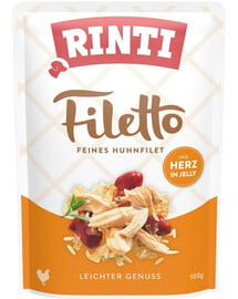 RINTI Filetto in Jelly Chicken&Poultry hearts Gelee Hühner- und Geflügelherzen 100 g