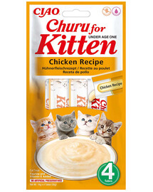 INABA Churu Kitten Chicken 4x14 g Hühnerleckerli für Kätzchen