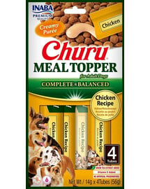 INABA Dog Meal Topper Chicken 4x14 g cremiger Hühnerfleischzusatz für Hundefutter