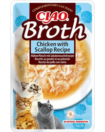 INABA CIAO Broth Hühner- und Jakobsmuschelbouillon für Katzen 40g