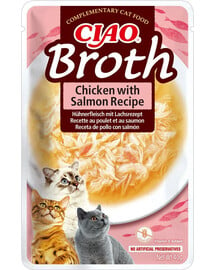 INABA CIAO Broth Hühner- und Lachsbouillon für Katzen 40g