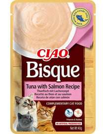 INABA CIAO Bisque Thunfisch und Lachscremesuppe für Katzen 40g