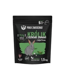 PAKA ZWIERZAKA Seventh Heaven Trockenfutter Kaninchen mit Wildkräutern für Welpen 1,5 kg