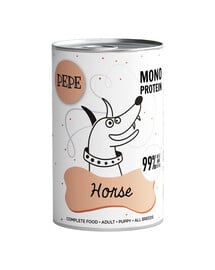 PAKA ZWIERZAKA PEPE Horse 99% (Pferd) 400g Monoprotein-Nahrung