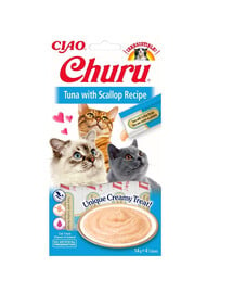 INABA Churu Cat Creme Katzenleckerli Thunfisch und Jakobsmuscheln 56 g