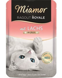 MIAMOR Ragout Royale in Jelly Salmon Lachsgelee-Beutel für Katzen 100 g