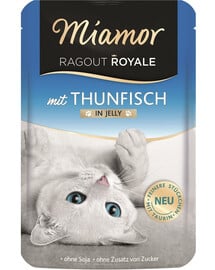 MIAMOR Ragout Royale in Jelly Tuna Thunfisch-Gelee-Beutel für Katzen 100 g