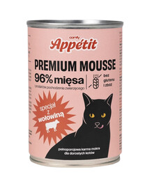 COMFY APPETIT PREMIUM Mousse z wołowiną dla kota 400 g