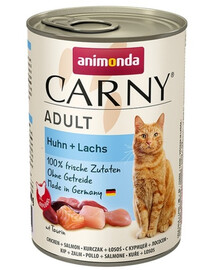 ANIMONDA Carny Nassfutter mit Huhn und Lachs für adulte Katzen getreidefrei 400 g