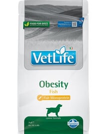 FARMINA VetLife Obesity Fish Futter für ausgewachsene Hunde 2 kg