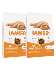 IAMS for Vitality mit Huhn für Kätzchen 20 kg (2 x 10 kg)