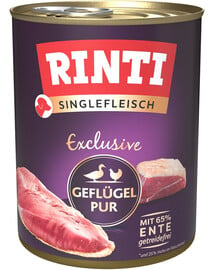 RINTI Singlefleisch Exclusive Poultry Pure Monoprotein Geflügel 800 g