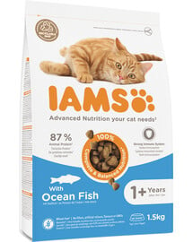 IAMS for Vitality für ausgewachsene Katzen mit Meeresfischen 1,5 kg