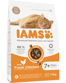 IAMS for Vitality Senior für ältere Katzen mit frischem Huhn 1.5 kg