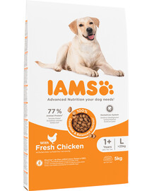 IAMS for Vitality für ausgewachsene Hunde großer Rassen mit frischem Huhn 5 kg