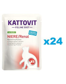 KATTOVIT Feline Diet Niere/Renal Pute 24 x 85 g