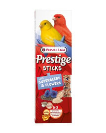 VERSELE-LAGA Prestige Sticks 2 Fläschchen mit nährstoffreichen Samen und Blüten für Kanarienvögel 60g