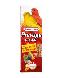 VERSELE-LAGA Prestige Sticks 2 Fläschchen mit Fruchtmischung und Löwenzahn für Kanarienvögel 60g