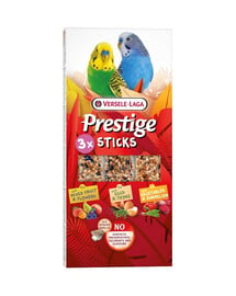 VERSELE-LAGA Prestige Sticks 3 verschiedene Fläschchen für kleine Papageien 90g