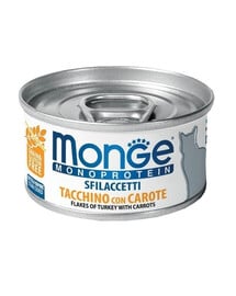 MONGE Monoprotein Cat Truthahn mit Karotten 80g