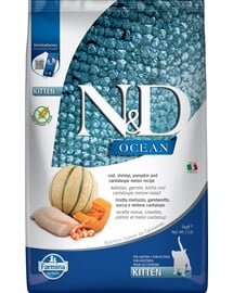 FARMINA N&D Ocean Cat Kitten cod, shrimp, pumpkin & cantaloupe melon 5 kg