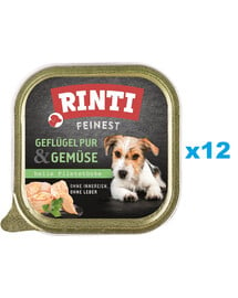 RINTI Feinest Poultry Pure&Vegetables Geflügel und Gemüse 12x150 g