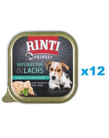 RINTI Feinest Poultry Pure&Salmon Geflügel und Lachs 12x150 g